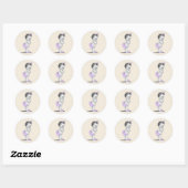 Oude lavendel paarse baby shower stickers (Vel)