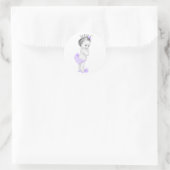 Oude lavendel paarse baby shower stickers (Tas)