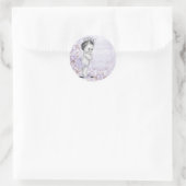 Oude lavendel paarse baby shower stickers (Tas)