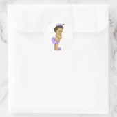 Oude lavendel paarse baby shower stickers (Tas)