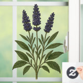 Oude lavendel raamsticker (Huis)
