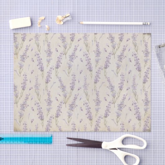 Oude lavendel wilde bloem tissuepapier (Craft)
