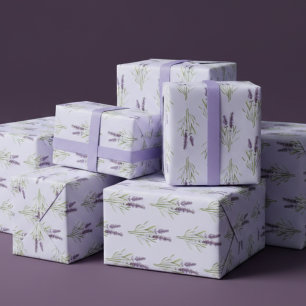 Oude lavendelpatroon cadeaupapier