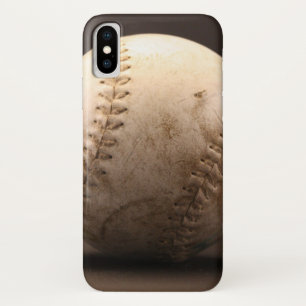 Oude leder-honkbal met krassen Case-Mate iPhone case