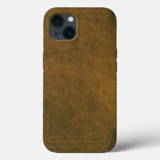 oude lederboekomslag iPhone 13 hoesje