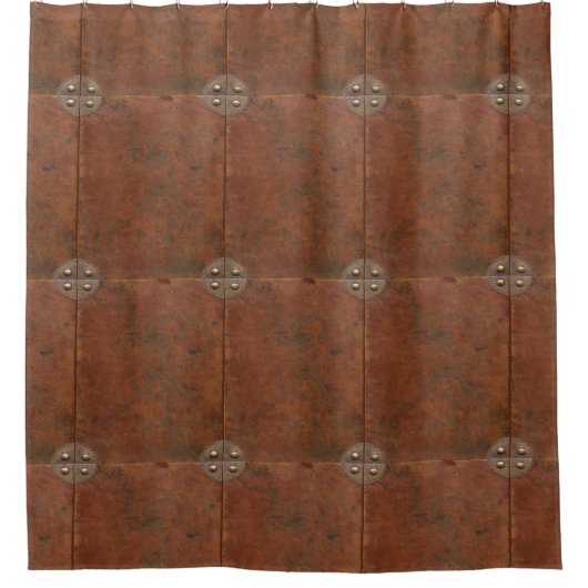 Oude lederen look douchegordijn (Voorkant)