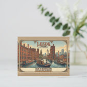 Oude Leeds Engeland Reisposter Briefkaart (Staand voorkant)
