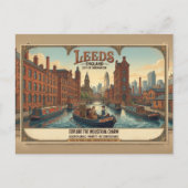 Oude Leeds Engeland Reisposter Briefkaart (Voorkant)