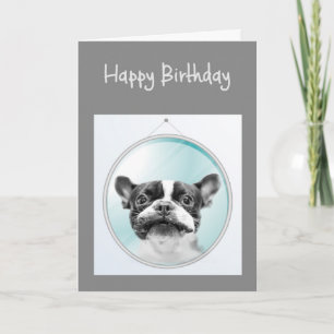 Oude leeftijd Birthday Fun French Bulldog Dog Gree Kaart