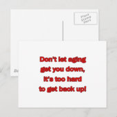 Oude leeftijd... briefkaart (Voorkant / Achterkant)
