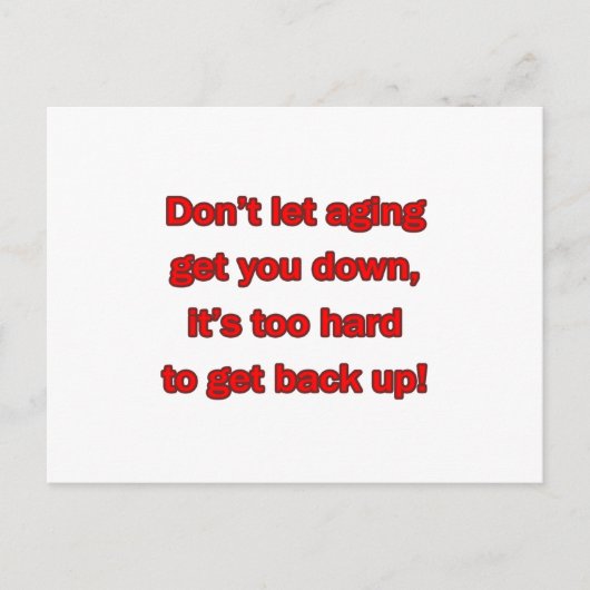 Oude leeftijd... briefkaart (Voorkant)