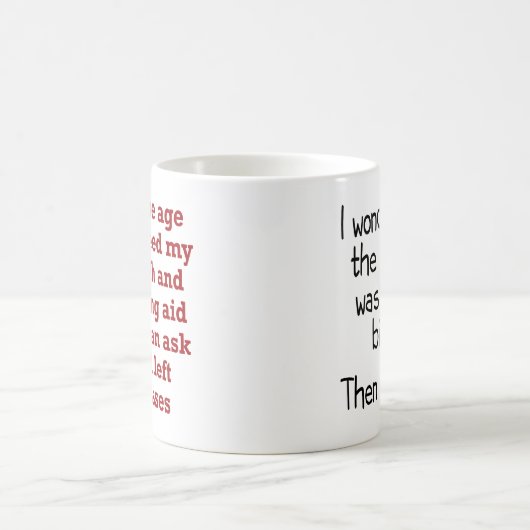 Oude leeftijd: False Teeth, Hearing Aid and Lost G Magische Mok (Center)