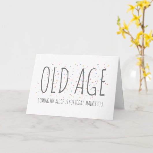Oude Leeftijd Funny Birthday Card Kaart (Gele Bloem)