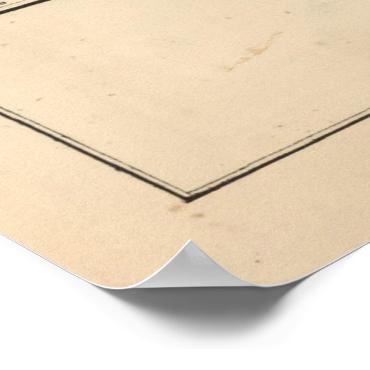 Oude leeskaart PA (1877) Poster (Hoek)