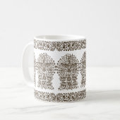 Oude legende: Reuzenvogel en Tribal Tenten Koffiemok (Voorkant links)