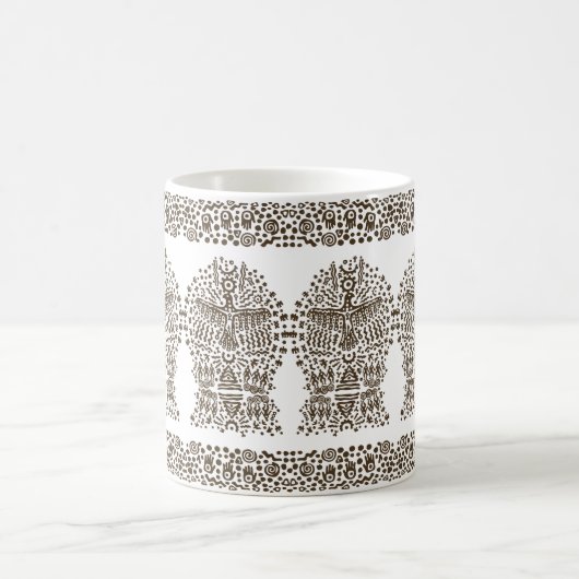 Oude legende: Reuzenvogel en Tribal Tenten Koffiemok (Center)