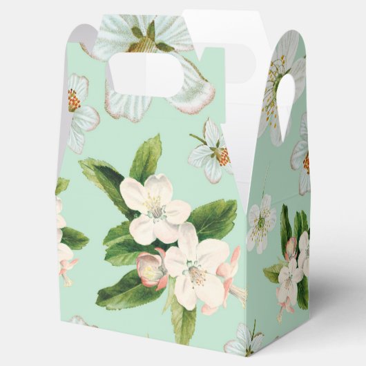 Oude lente bloesem bloemenpatroon bedankdoosjes (Geopend)