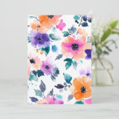 Oude lenteduintuin aquarel bloemmotief feestdagenkaart (Staand voorkant)