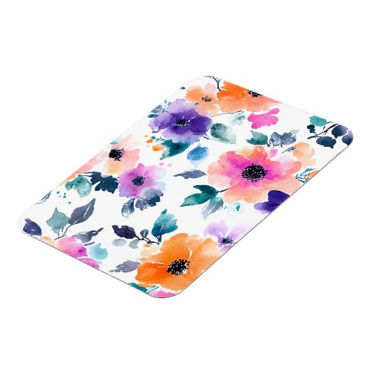 Oude lenteduintuin aquarel bloemmotief magneet (Linkerzijde)