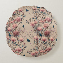Oude lenterozen met blauwe vlinders