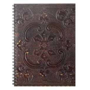 Oude Leren Boek Notitieboek
