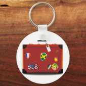 Oude leren koffer sleutelhanger (Voorkant)