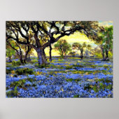 Oude levende eik- en blauwbonnenbomen - Onderdonk- Poster (Voorkant)