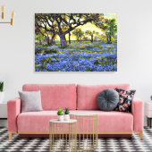 Oude levende eik- en blauwebels - Onderdonk Canvas Afdruk (Insitu (Woonkamer))