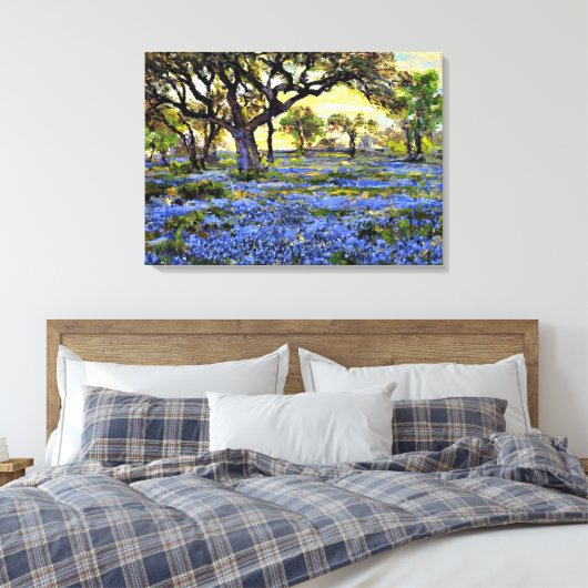 Oude levende eik- en blauwebels - Onderdonk-kunst Canvas Afdruk (Insitu (Slaapkamer))