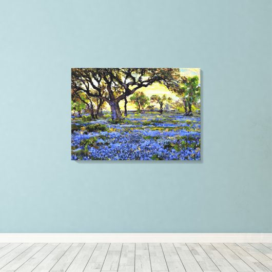 Oude levende eik- en blauwebels - Onderdonk-kunst Canvas Afdruk (Insitu (Houten vloer))