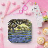 Oude levende eik- en blauwriemen papieren bordje (Feest)