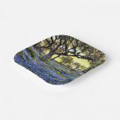 Oude levende eik- en blauwriemen papieren bordje (Gebogen)