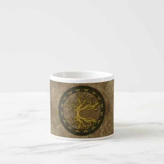 Oude levensboom espresso kop (Voorkant)