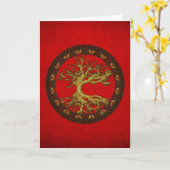 Oude levensboom kaart (Gele Bloem)