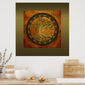 Oude levensboom poster (Keuken)