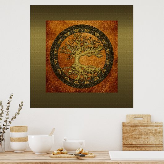 Oude levensboom poster (Keuken)
