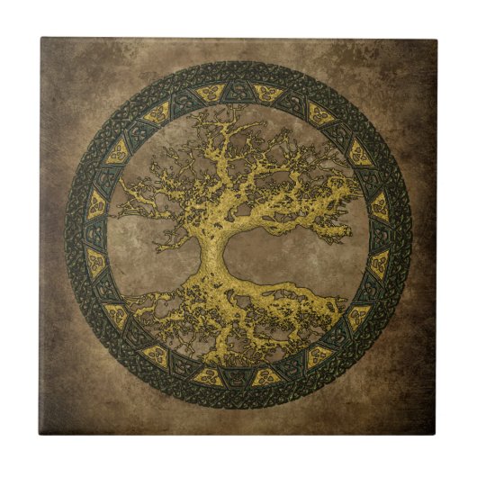 Oude levensboom tegeltje (Voorkant)