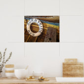 Oude levensredder in een verlaten kantine poster (Keuken)