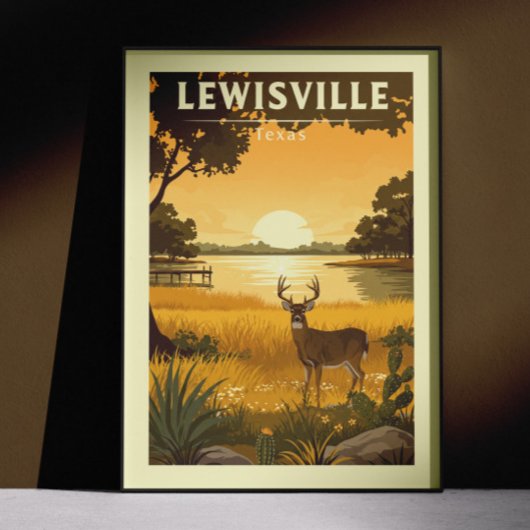 Oude Lewisville Texas Poster
