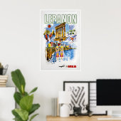 Oude Libanon Kunst Reisposter Libanese Print (Thuiskantoor)