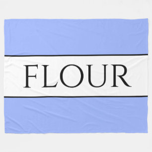 Oude  lichtblauwe "FLOUR"-strepen met fashioned Fleece Deken