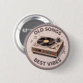 Oude Liedjes Ronde Button 5,7 Cm (Voorkant /achterkant)