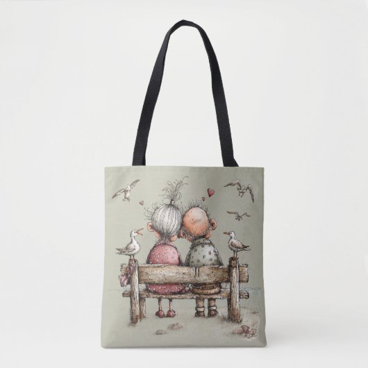 Oude liefde aan zee. tote bag (Voorkant)