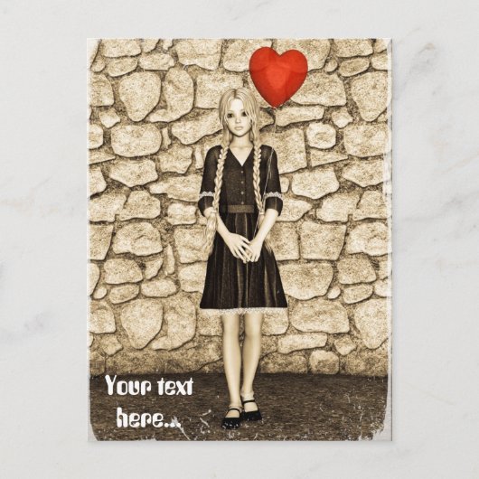 Oude liefde briefkaart (Voorkant)