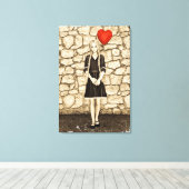 Oude liefde canvas afdruk (Insitu (Houten vloer))
