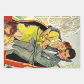 Oude liefde en romantiek, achtbaanrit inpakpapier vel (Voorkant)
