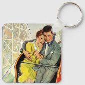 Oude liefde en romantiek, achtbaanrit sleutelhanger (Achterkant)
