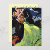 Oude liefde en romantiek, bewaar de datum kaart (Voorkant / Achterkant)