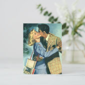 Oude liefde en romantiek, kerstdans feestdagenkaart (Staand voorkant)