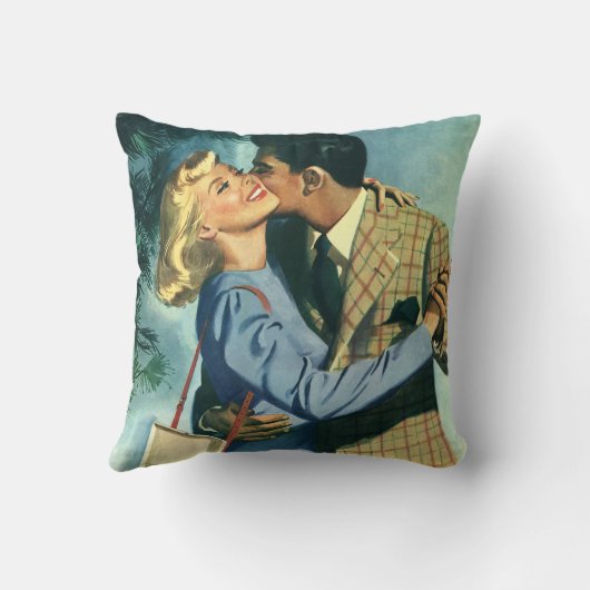 Oude liefde en romantiek, kerstdans kussen (Achterkant)